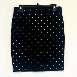 Old Navy Polka Dot Stretchy Pencil Skirt